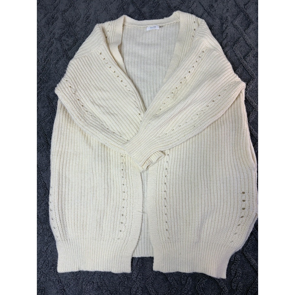 Bluivy Ivory/Cream Cardigan Sweater Medium/Large